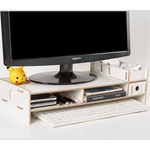 Bureau-Houder Plank Laptop-Stand Hout Desktop Monitor Stand Computer Scherm Riser Plank Plint Sterke Laptop Stand Desk houder