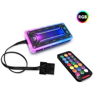 12Cm Desktop Pc Cooling Fan Led Verlichting Rgb Chassis Fan Controller Afstandsbediening B95C