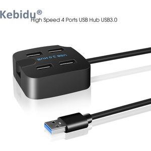 Kebidu 4 Poorten USB Hubs 3.0 High Speed Data Zender Opladen USB 3.0 Hub Splitter voor Laptop PC Computer Accessoires