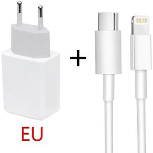 Pd Snel Opladen 18W 9V/2A USB-C Type-C Bliksem Kabel Lader Adapter Voor Iphone 12 12pro 11 Pro Max Xs X Ipad Mini Pro Air