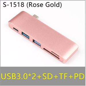 Usb C Hub 4K Hdmi Adapter Thunderbolt 3 Dual Usb 3.1 Data Type-C Hub Tf Sd pd Adapter Voor Macbook Pro Air 13 A2179