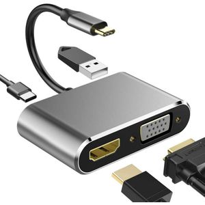 Mosible Usb 3.1 Type-C Hub Adapter Hdmi Vga 4K Thunderbolt 3 Hub Met Hub 3.0 Tf sd Reader Slot Pd Voor Macbook Pro/Air