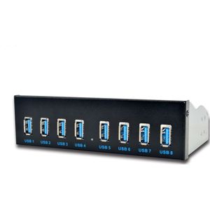 8 Port Usb Hub USB3 5.25 Usb 3.0 Voorpaneel Splitters Usb 3.0 Hub Voor Pc USB-HUB Meerdere USB3.0 Hub splitter Hubs Voor Computer