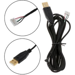 Vergulde Duurzaam Nylon Gevlochten Lijn USB Muis Kabel Vervanging Draad Voor Razer Naga Muis Vervanging Kabel