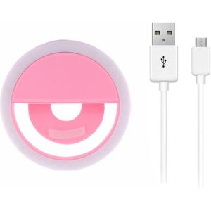 Draagbare Led Selfie Licht Ring Flash Lumiere Usb Led Mobiele Telefoon Licht Clip Lamp Ring Voor Iphone Samsung Night Verlichting