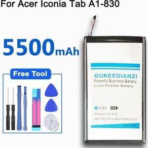 Gukeedianzi A1311 5500Mah Vervanging Tablet Batterij Voor Acer Iconia Tab A1-830 A1311 A1 830 Oplaadbare Lithium Bateria
