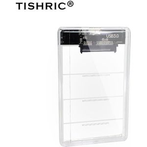 TISHRIC Transparant 2.5 HDD/SSD Case Box Harde Schijf Behuizing Sata naar USB 3.0 Adapter UASP Protocol tot 2 TB Harde Schijf Case
