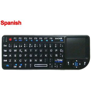 Spaans/Russisch/Engels 3 In 1 Mini Wireless Keyboard Air Mouse 2.4G Handheld Touchpad Voor Gaming Voor smart Tv Box Android