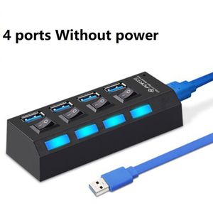 Usb 3.0 Hub Usb Hub 3.0 Multi Usb Splitter 3 Hab Gebruik Power Adapter 4/7 Poort Meerdere Expander 2.0 USB3 hub Met Switch Voor Pc