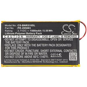 Cameron Sino 1500Mah Batterij PR-285083 Voor Barnes & Noble BNRV510, Nook Glowlight Plus , voor Kobo Glo Hd