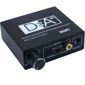 Hifi Dac Amp Digitaal Naar Analoog O Converter Rca 3.5Mm Hoofdtelefoon Versterker Toslink Optische Coaxiale Uitgang