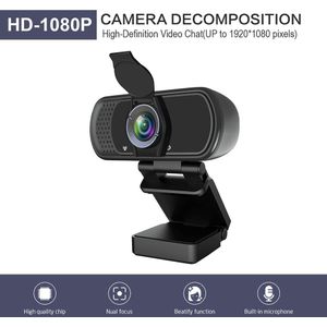 Hd Wecam 1080P Pc Laptop Desktop Computer Web Camera Met Microfoon Usb Webcam Voor Zoom/Skype Video Conferentie met Cover