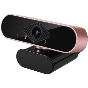 2K Hd Usb Dual Microfoon Real-Time Webcam Usb Computer Camera Rose Gold Geschikt Voor Pc Usb Plug en Spelen Gratis Drive