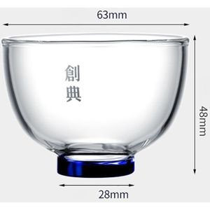 80 Ml Hittebestendig Glas Kleine Theekopjes Kung Fu Thee Set Handgemaakte Verdikte Glas Thee Cup Master Cups drinkware Ambachten
