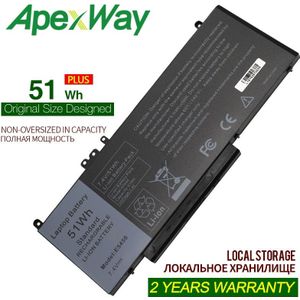 Apexway 7.4V 51WH G5M10 Laptop Batterij Voor Dell Latitude 14 5000 Serie (E5450) e5550 E5570 6MT4T OR9XM9 8V5GX O8V5GX 7V69Y
