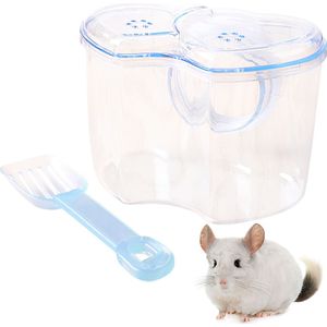 Hamster Klein Huisdier Badkamer Bad Plastic Zand Kamer Huis Sauna Wc Bad Met Scoop Voor Chinchilla Kleine Dieren