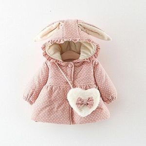 Pasgeboren Baby Meisje Kleding Bloemen Hooded Katoen Gewatteerde Jas Bovenkleding Voor 1 Jaar Baby Verjaardag Kleding Meisjes Outfits Jas 40