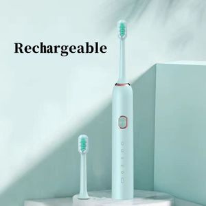 Smart Elektrische Tandenborstel Met Opzetborstels Batterij Sonic Tanden Borstel Diepe Reiniging Inbegrepen Zachte Haren Thuis