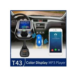 1.8 ""Tft-kleurendisplay Bluetooth Fm-zender Handsfree Carkit Ondersteuning USB Flash TF AUX In/Out Auto MP3 Speler
