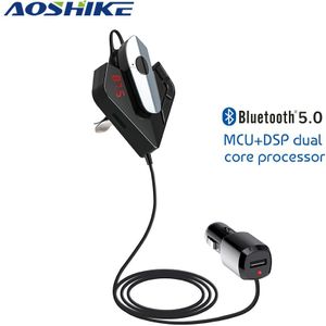 Aoshike Bluetooth 5.0 Auto Fm-zender Draadloze Radio Adapter Usb Charger Handsfree Car Kit MP3 Speler Met Bt Oortelefoon