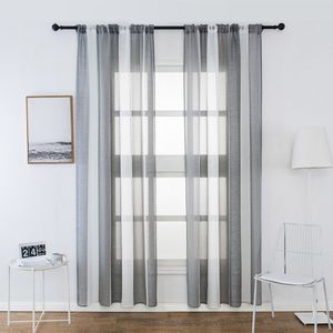 Gordijn Streep 100X200 Cm Tule Voile Mode Voor Thuis Keuken Kamer Slaapkamer Hogard OC25