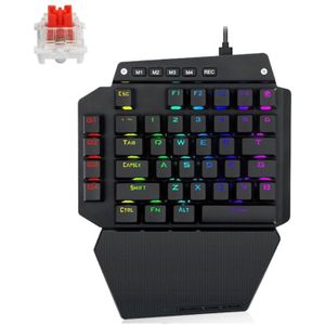K700 Een Hand Mechanische Gaming Toetsenbord Rgb Led Backlight Outemu Schakelaar Macro Definieert 44 Toetsen Keyboard
