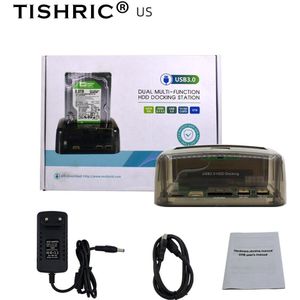 Tishric Usb 3.0 All In 1 Hdd Docking Station Met Reader Slot Ide/Sata Dual Multi Functie Hard Drive behuizing Docking Station