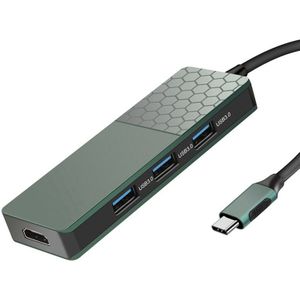 -USB C Hub, Usb C Naar Ethernet Adapter 6 In 1 Met Ultrahoge Snelheid Ethernet,3 Usb 3.0, Sd Tf Kaartlezer