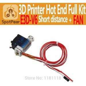 3d printer J-Head End Volledige Kit E3D-V6 3d-printer extruder onderdelen accessoires Korte afstand printkop met FAN pakket