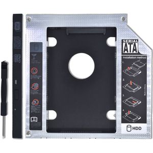 Tishric Voor Notebook Cd Dvd Oneven 2nd Hdd Caddy 9.5 12.7 Mm Sata Met Led Indicator Voor 2.5 ssd Case Hdd Behuizing Optibay