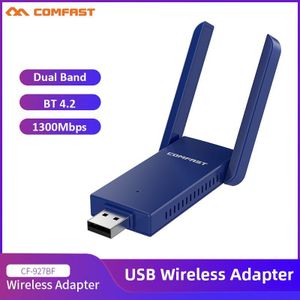 1300Mbps 5Ghz Draadloze Usb Bluetooth 4.2 Adapter Voor Desktop Pc Laptop Bluetooth Dongle Voor Speaker Gamepads Muziek Ontvanger