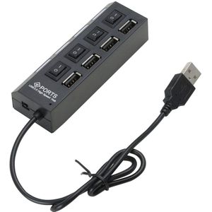 4 Poort USB3.0 Hub High Speed 5Gbps Usb Hub Met Individuele Aan/Uit Schakelaar Usb Hub Splitter Adapter voor Windows Laptop Pc