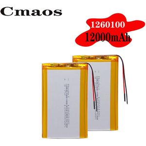 1/2/4Pcs Lipo Polymeer Lithium Oplaadbare Batterijen 3.7V 1260100 12000Mah Hoge Energie Li-polymeer Batterij Vervanging Pack