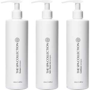 The Spa Collection Lemongrass - Shampoo + Conditioner + Body Wash - Milde formulering - 400 ml pompfles - Set van 3 stuks