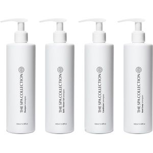 The Spa Collection Lemongrass - Shampoo + Conditioner + Body Wash + Handzeep - Milde formulering - 400 ml - Pompfles - Set van 4 stuks