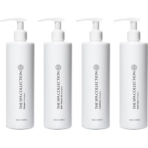 The Spa Collection Lemongrass - Shampoo + Conditioner + Body Wash + Handzeep - Milde formulering - 400 ml - Pompfles - Set van 4 stuks