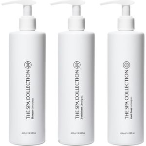 The Spa Collection Lemongrass - Shampoo + Conditioner + Handzeep - Milde formulering - 400 ml pompfles - Set van 3 stuks