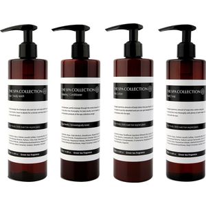 The Spa Collection Green Tea - 2-in-1 Hair & body wash + Conditioner + Handzeep + Body Lotion - 400 ml pompfles - Set van 4 Stuks