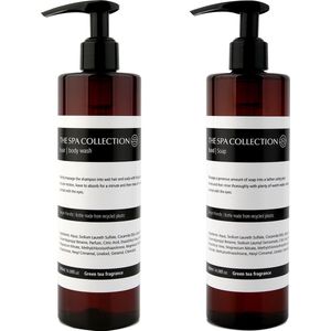 The Spa Collection Green Tea - 2-in-1 Hair & body wash + Handzeep - 400 ml pompfles - Set van 2 stuks