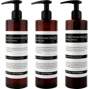 The Spa Collection Green Tea - Shampoo + Conditioner + Douchegel - 400 ml - Pompfles - Set van 3 stuks