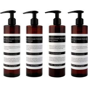 The Spa Collection Green Tea - Shampoo + Conditioner + Handzeep + Body Lotion - 400 ml pompfles - Set van 4 Stuks