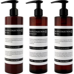 The Spa Collection Green Tea - Douchegel + Body Lotion + Handzeep - 400 ml pompfles - Set van 3 stuks