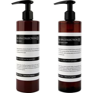 The Spa Collection Green Tea - Douchegel + Body Lotion - 400 ml pompfles - Set van 2 stuks