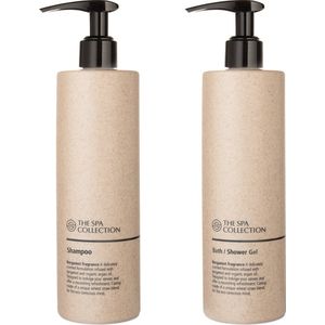 The Spa Collection - Bergamot - Shampoo + Body Wash - 400 ml - Pompfles - Set van 2 stuks