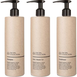 The Spa Collection - Bergamot - Shampoo + Body Wash + Conditioner - 400 ml - Pompfles - Set van 3 stuks