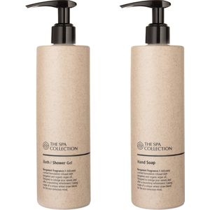 The Spa Collection Bergamot - Body Wash + Handzeep - 400 ml pompfles - Set van 2 stuks