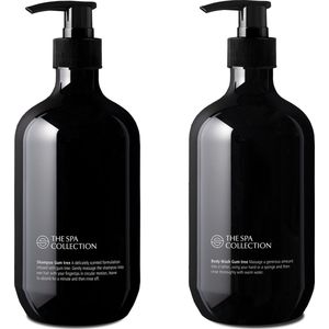 The Spa Collection Gum Tree - Shampoo + Body Wash - Stijlvolle Pompfles - 475 ml - Set van 2 stuks