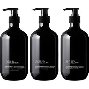 The Spa Collection Gum Tree - Shampoo + Conditioner + Handzeep - 475 ml stijlvolle zwarte pompfles - Set van 3 stuks