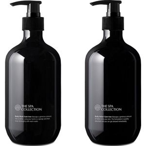 The Spa Collection Gum Tree - Body Wash + Body Lotion - Stijlvolle Pompfles - 475 ml - Set van 2 stuks