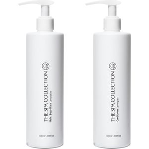 The Spa Collection Lemongrass - 2-in-1 Hair & Body Wash + Conditioner - Milde formulering - 400 ml pompfles - Set van 2 stuks